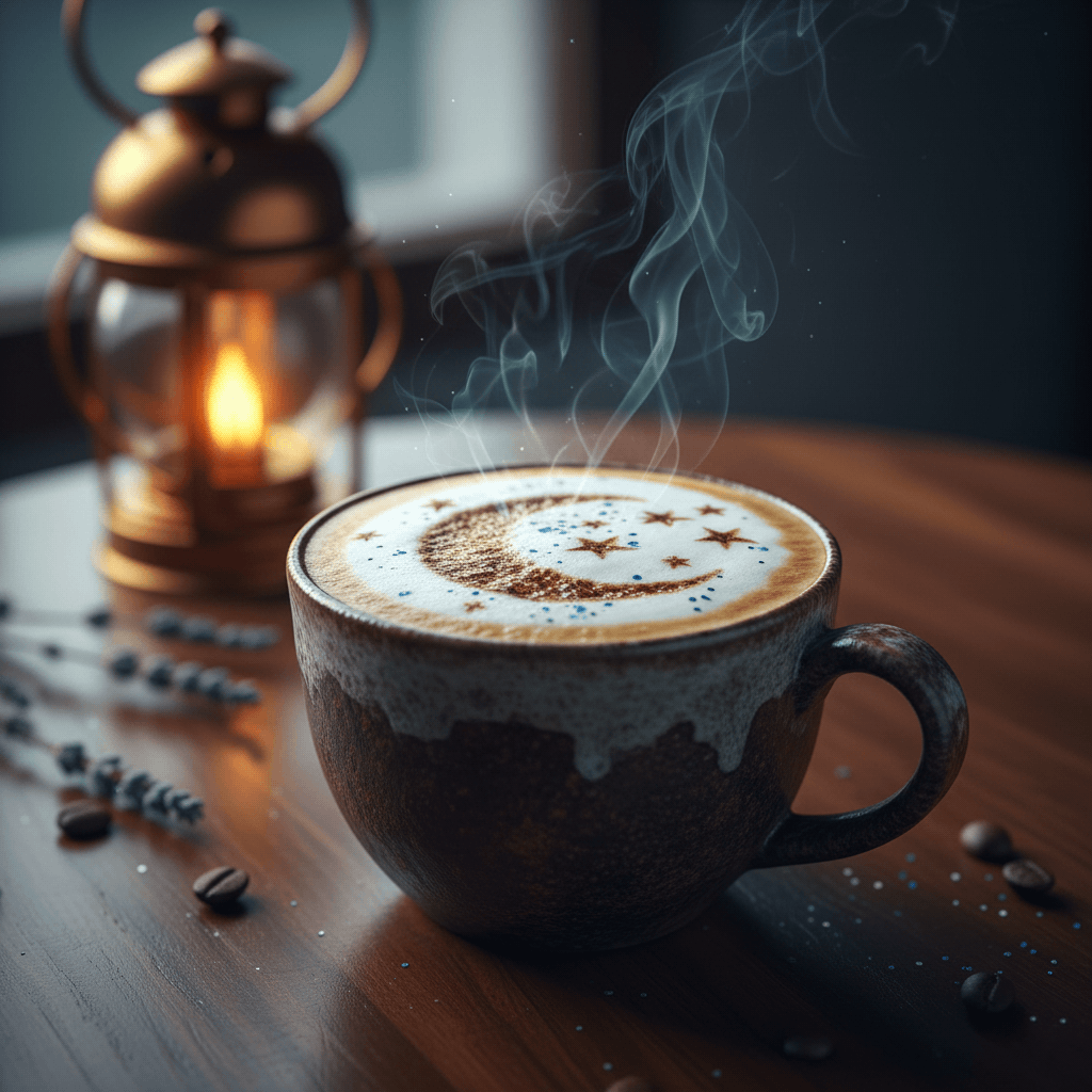 Artistic Starlight Latte with foam art